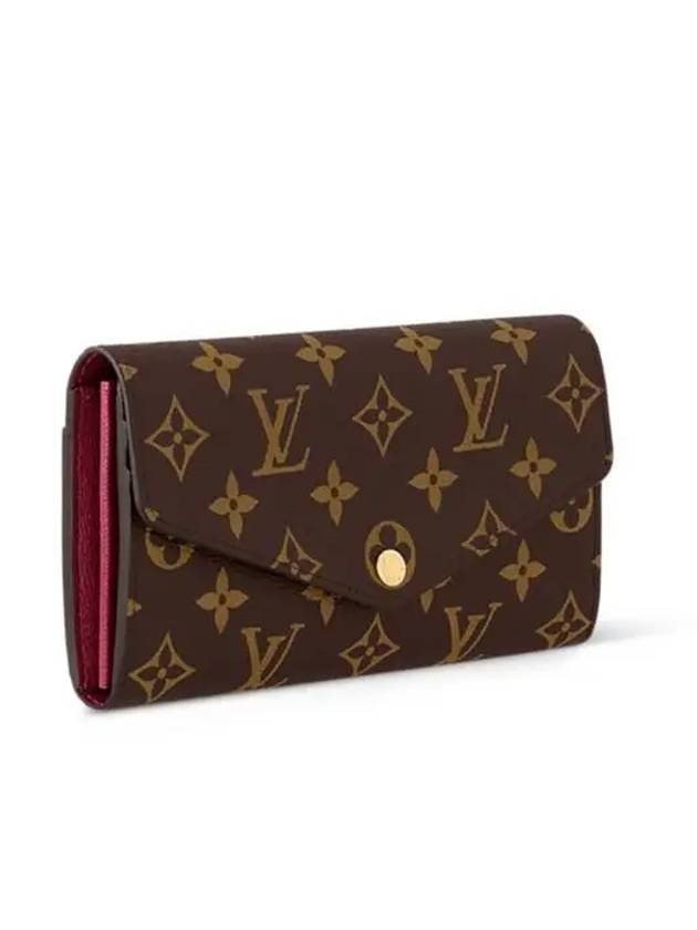 Sarah Monogram Long Wallet Fuchsia Pink - LOUIS VUITTON - BALAAN 3