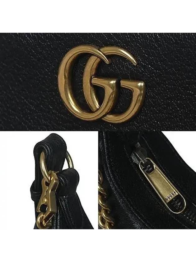 731817 Black Leather Aphrodite Small Chain Shoulder Bag Cross 2WAY - GUCCI - BALAAN 4