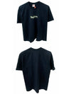 T57 NV Box Logo Round Short Sleeve TShirt Navy Men's TShirt TSH - SUPREME - BALAAN 4