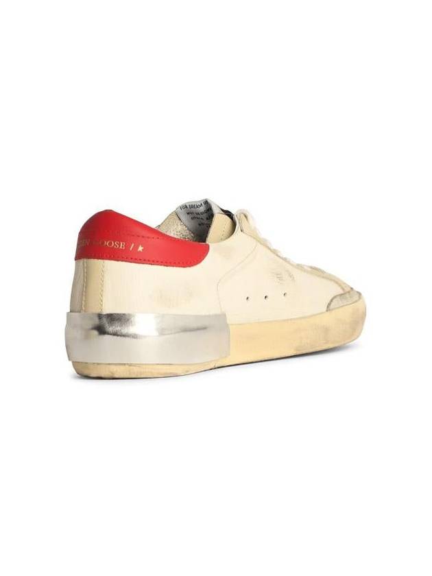 Superstar Leather Red Tab Low Top Sneakers White - GOLDEN GOOSE - BALAAN 4