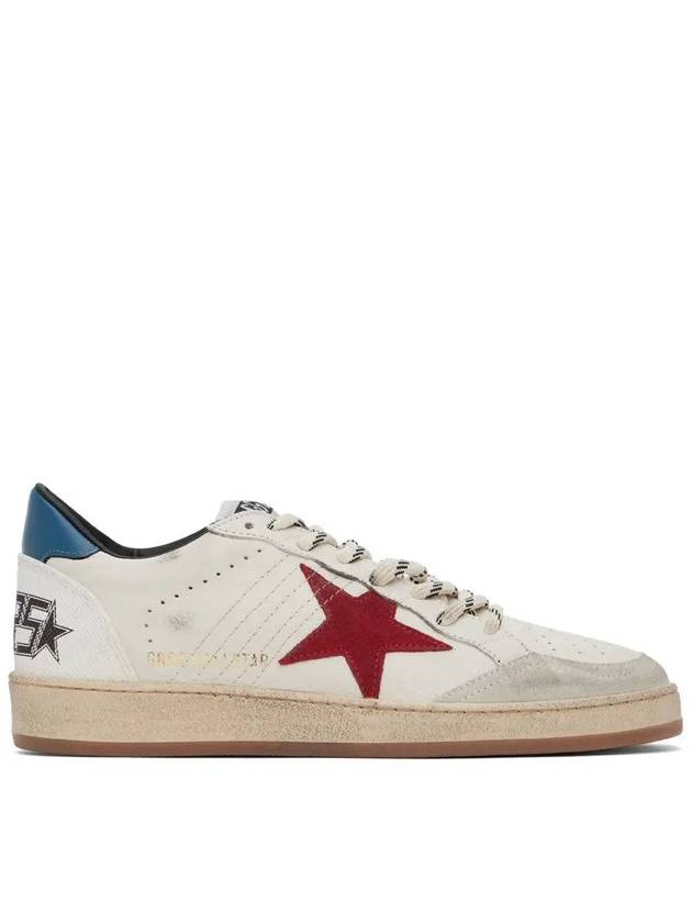 Ball Star Lace-up Leather Low Top Sneakers White - GOLDEN GOOSE - BALAAN 3