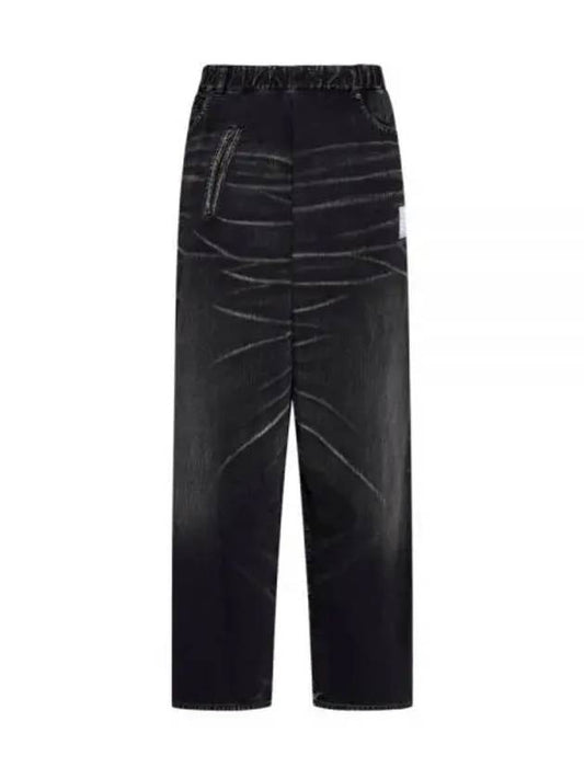 MAISON 23 A10PT023 BLACK Twisted Light Denim Pants - MIHARA YASUHIRO - BALAAN 2