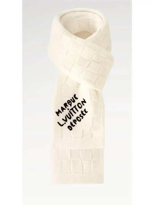 Damier Snug Scarf Cream - LOUIS VUITTON - BALAAN 4