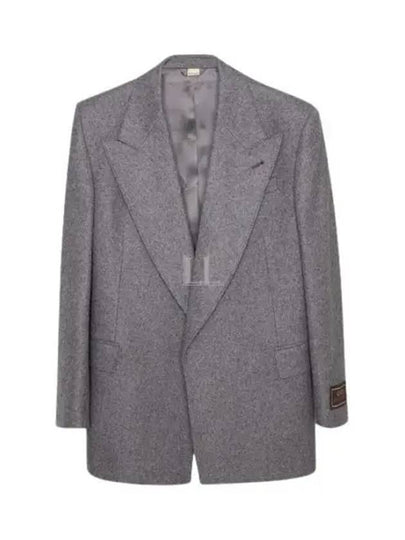 Wool Cashmere Formal Jacket Light Grey - GUCCI - BALAAN 2