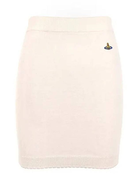 Bea Logo Knit Mini H-Line Skirt Cream - VIVIENNE WESTWOOD - BALAAN 2