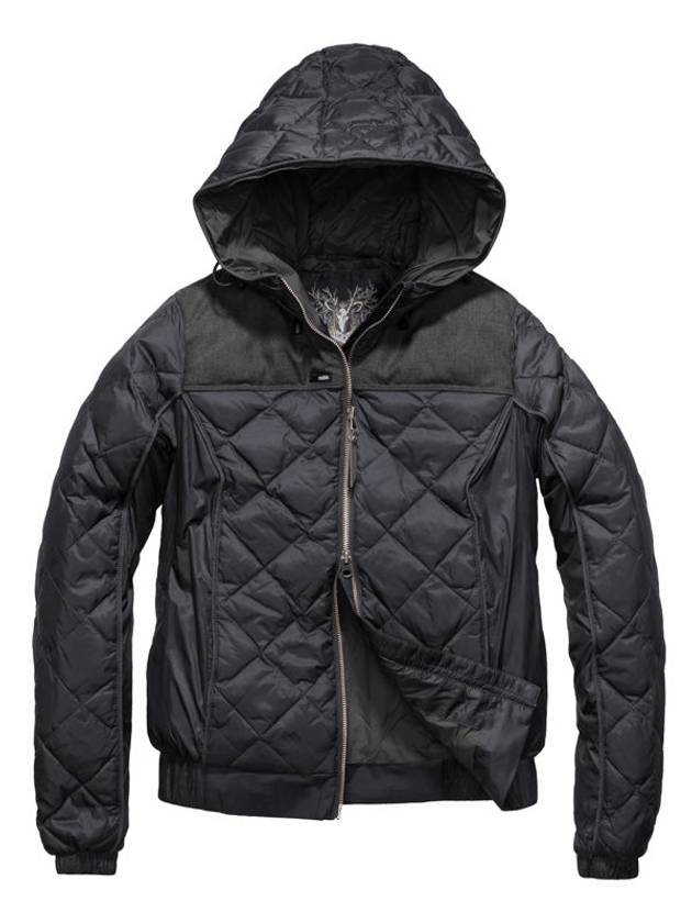 Men's Elroy Quilted Hooded Jacket Black - NOBIS - BALAAN 1