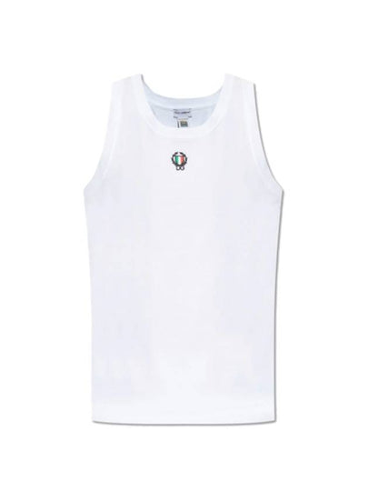 Embroidery Logo Sleeveless White - DOLCE&GABBANA - BALAAN 2