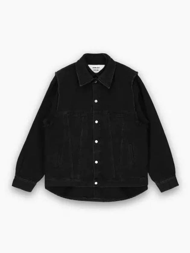 Layered Denim Jacket Black - AMBUSH - BALAAN 1