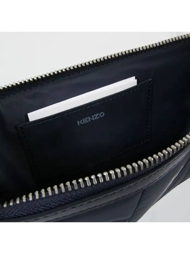 Logo Strap Clutch Bag Navy - KENZO - BALAAN 6