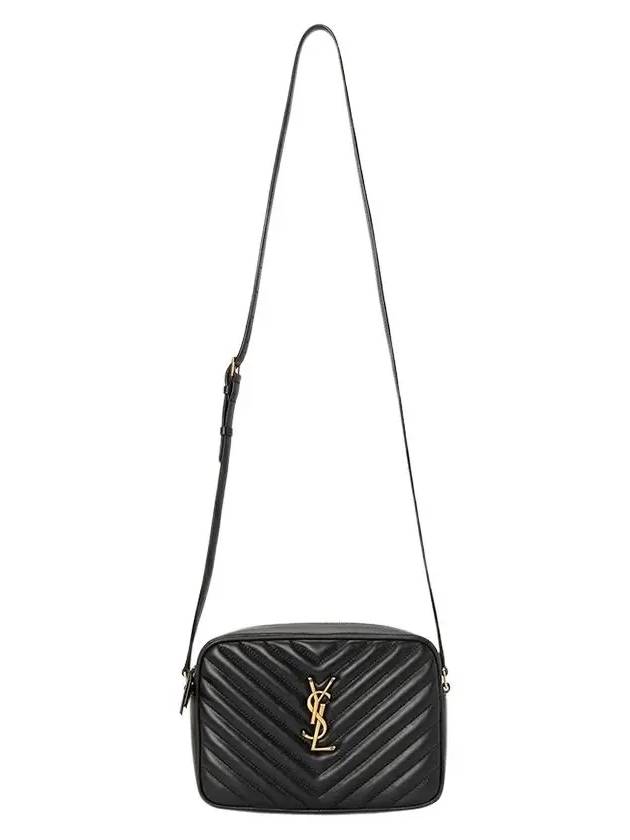 Lou Logo Quilting Cross Bag Black - SAINT LAURENT - BALAAN 10