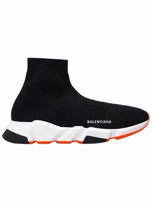 Speed Runner High Top Sneakers Black Orange - BALENCIAGA - BALAAN 1