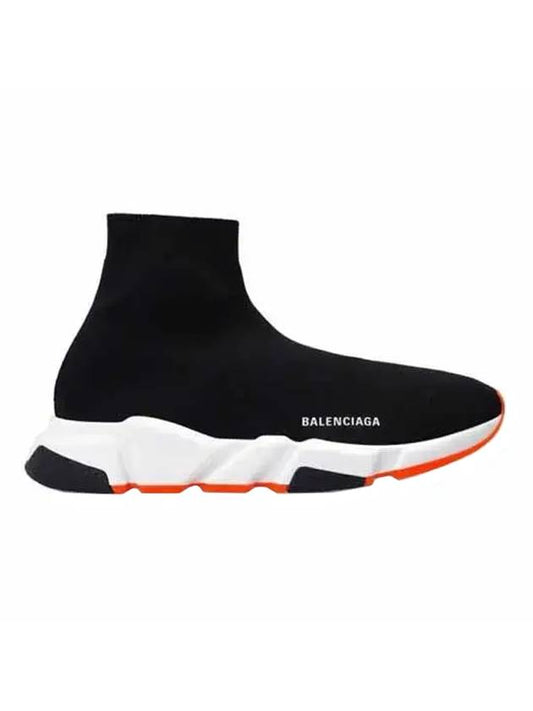 Speed Runner High Top Sneakers Black Orange - BALENCIAGA - BALAAN 1