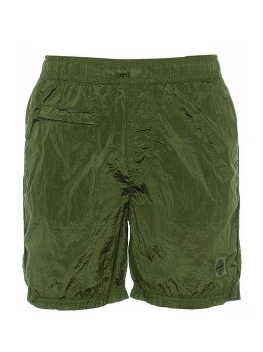 Men's Nylon Metal Swim Shorts Khaki - STONE ISLAND - BALAAN 1