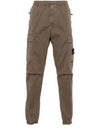 Stretch Cotton Cargo Straight Pants Brown - STONE ISLAND - BALAAN 2