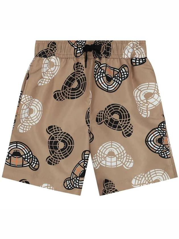 Kids Thomas Bear Cotton Swim Shorts Brown - BURBERRY - BALAAN 3