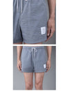 Striped Seersucker Swim Shorts Grey - THOM BROWNE - BALAAN 6