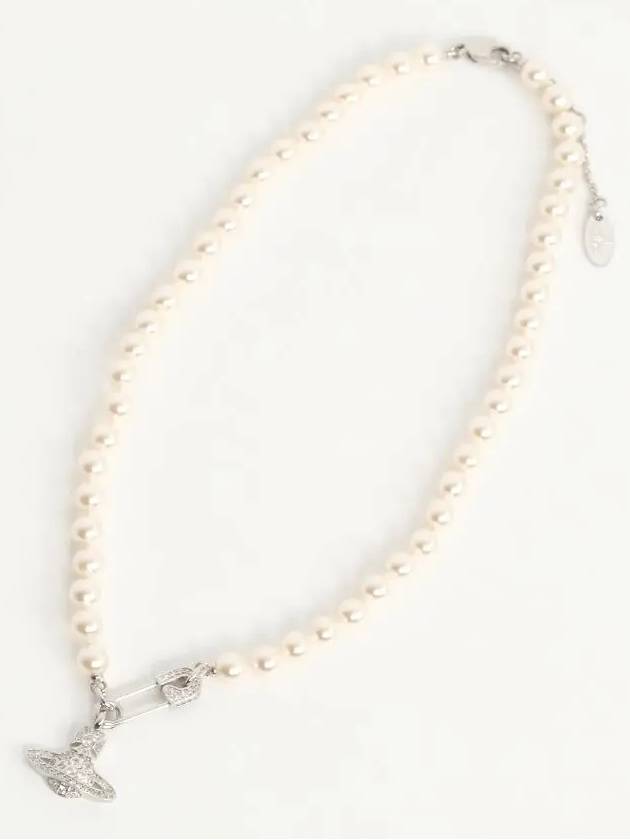 Lucless Pearl Necklace Silver VOSCJW0002 09 - VIVIENNE WESTWOOD - BALAAN 3