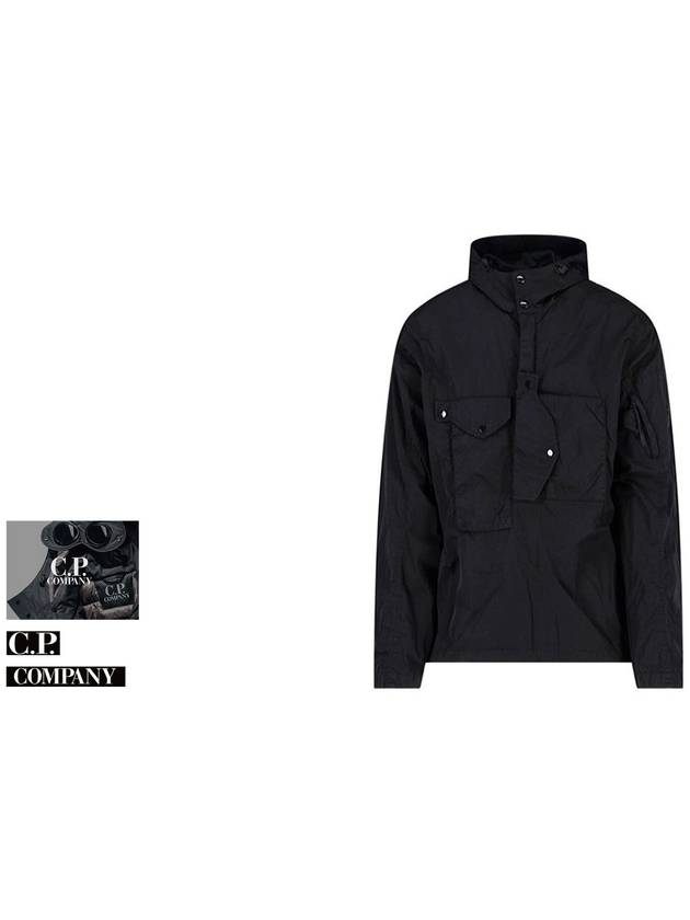 Men's Chorme-R Lens Patch Anorak Black - CP COMPANY - BALAAN 3