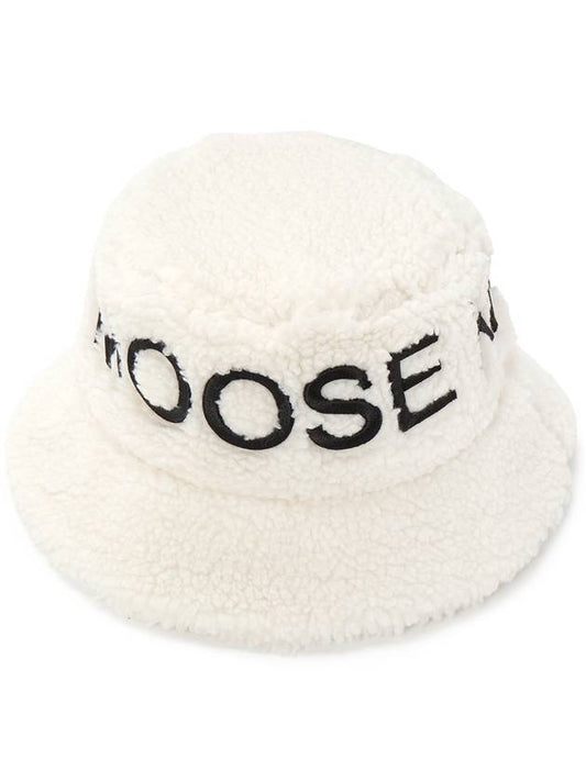 Cobble Embroidered Logo Bucket Hat White - MOOSE KNUCKLES - BALAAN 1