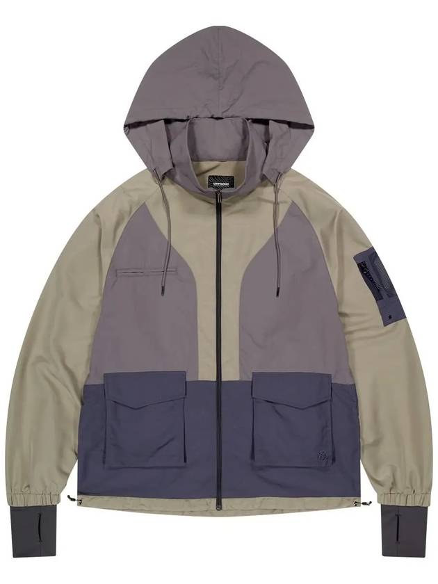 Odyssey color block hooded jacket beige - OFFGRID - BALAAN 2