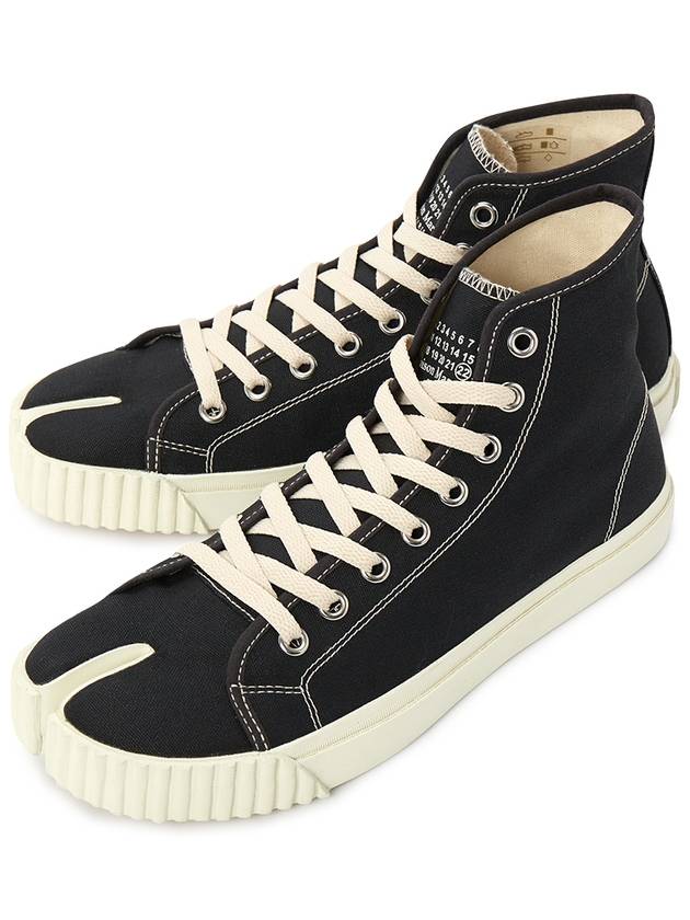 Tabi Split Toe High Top Sneakers Black - MAISON MARGIELA - BALAAN 2