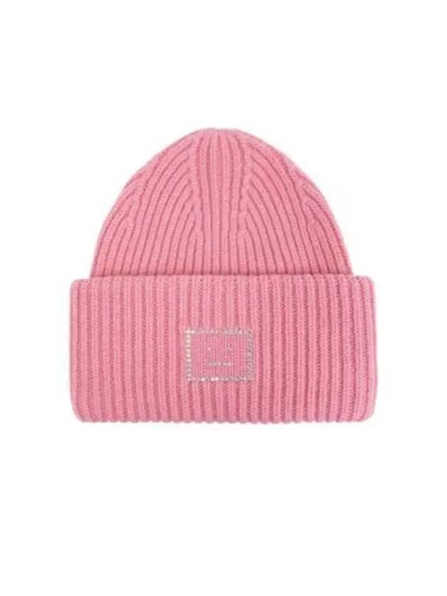 Face Applique Beanie Pink - ACNE STUDIOS - BALAAN 2