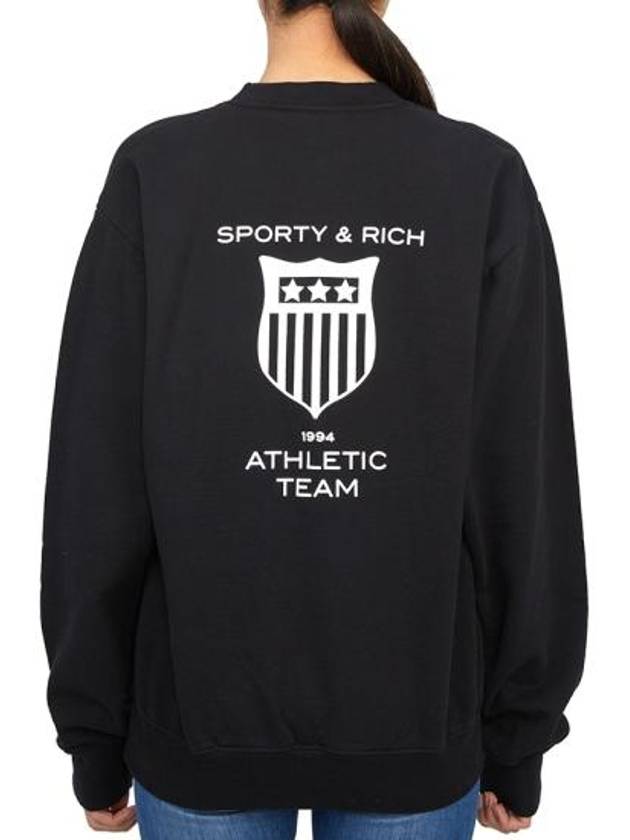 Emblem Logo Print Sweatshirt Black - SPORTY & RICH - BALAAN 3