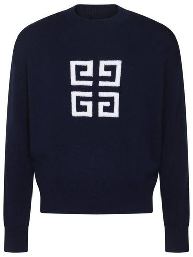 4G Cashmere Knit Top Navy - GIVENCHY - BALAAN 1