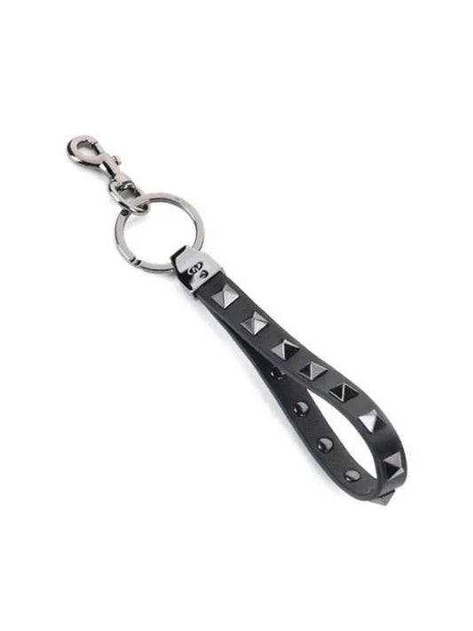 Rockstud Key Ring Black - VALENTINO - BALAAN 2