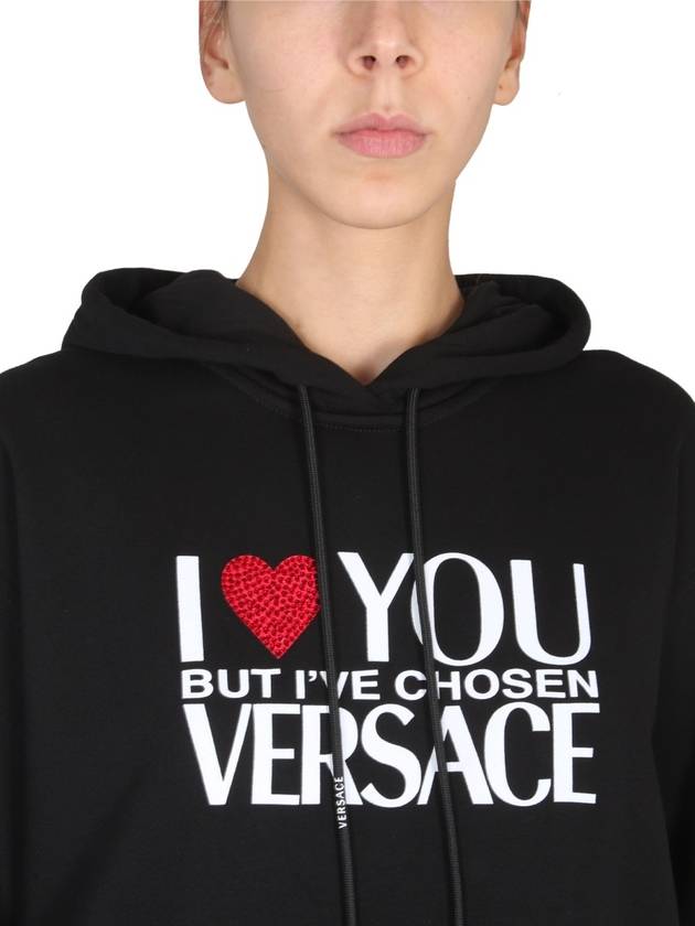 Sweatshirt WITH I Love You Logo 10072671A054031B000 B0040193979 - VERSACE - BALAAN 5