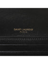 Monogram Cassandra Matelasse Half Wallet Black - SAINT LAURENT - BALAAN 6