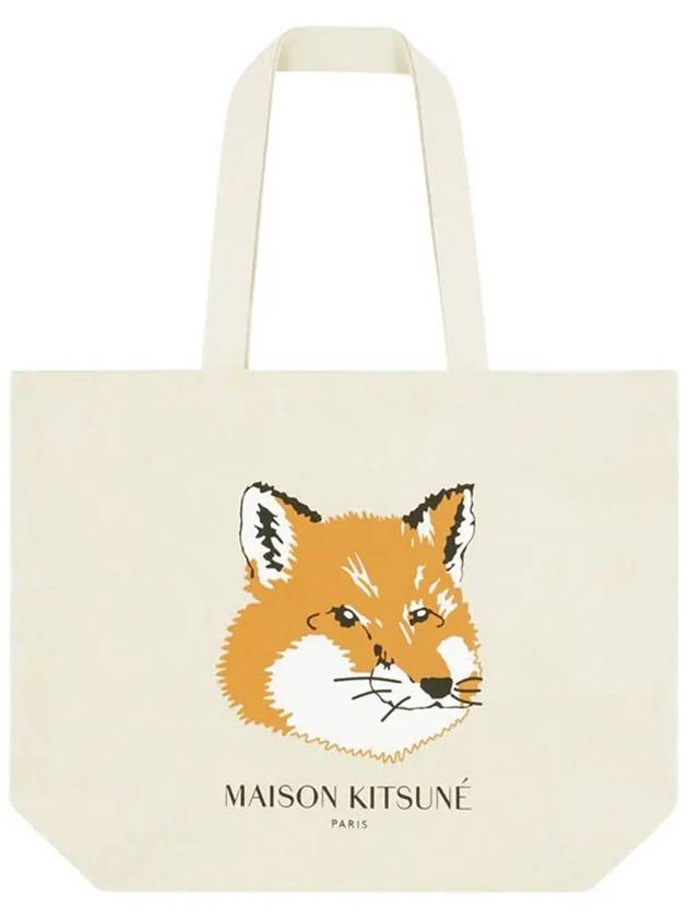 Fox Head Eco Tote Bag Ecru - MAISON KITSUNE - BALAAN 2