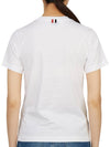 Logo Patch Lightweight Jersey Relaxed Fit Short Sleeve T-Shirt White - THOM BROWNE - BALAAN 5