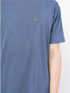 ORB logo embroidered short sleeve t-shirt blue - VIVIENNE WESTWOOD - BALAAN.