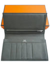 Long wallet silk GRIS ECRU VERT ABSINTHE full set - HERMES - BALAAN 6