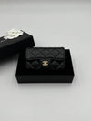 Classic snap card wallet caviar black gold AP0214 - CHANEL - BALAAN 1