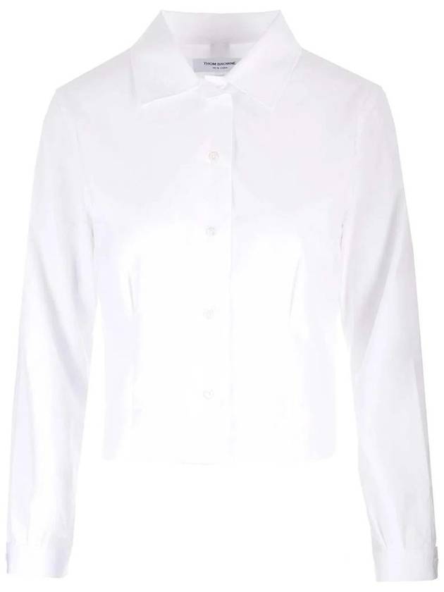 Thom Browne Long Sleeve Tucked Blouse - THOM BROWNE - BALAAN 1