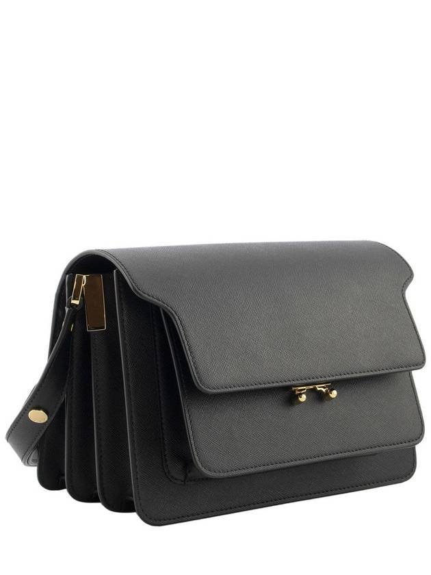 Saffiano Trunk Medium Shoulder Bag Black - MARNI - BALAAN 5