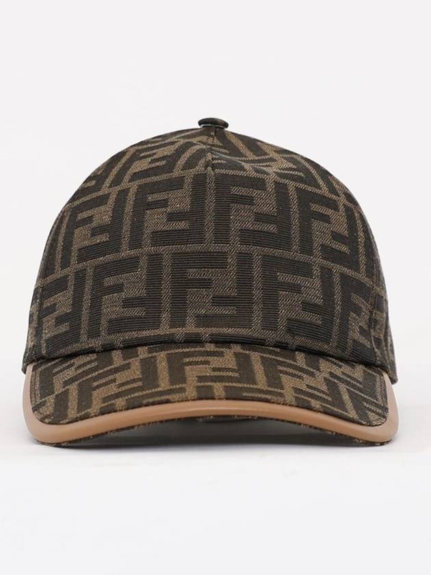 FF Monogram Ball Cap Brown - FENDI - BALAAN 3