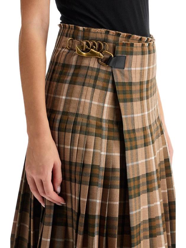 ered wool blend maxi kilt skirt - BURBERRY - BALAAN 4