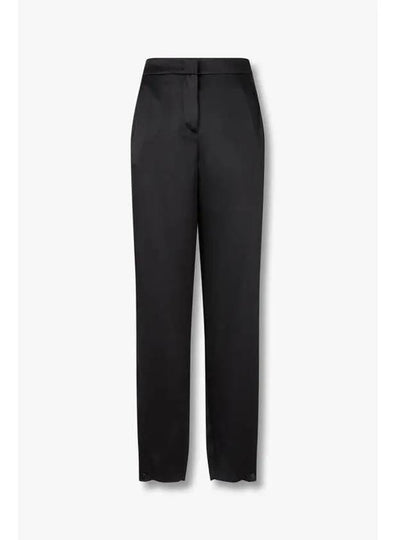 Women s Glossy Silk Easy Pants Black - GIORGIO ARMANI - BALAAN 1