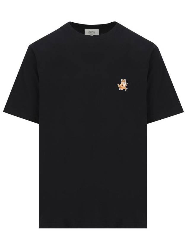 Speedy Fox Patch Comfort Short Sleeve T-Shirt Black - MAISON KITSUNE - BALAAN 2