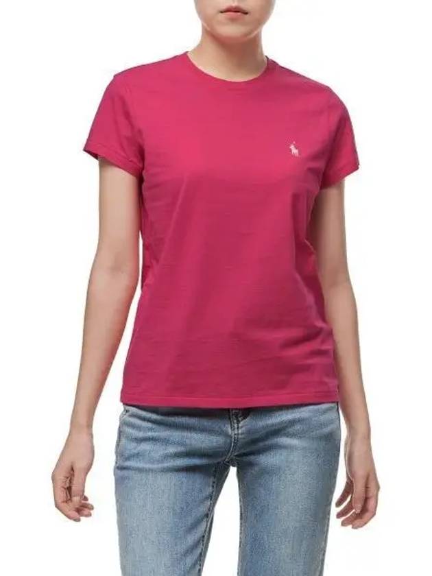 W Cotton Jersey Crew Neck Tee Pink - POLO RALPH LAUREN - BALAAN 2