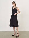 Monica MONIKA tweed long dress black - AME - BALAAN 5