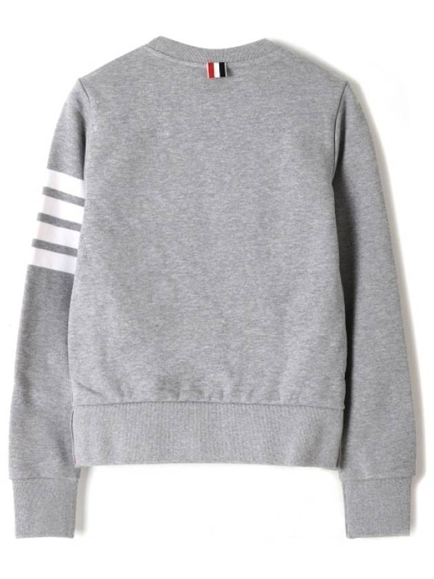 Engineered 4 Bar Stripe Loopback Jersey Knit Crewneck Sweatshirt Light Grey - THOM BROWNE - BALAAN 3