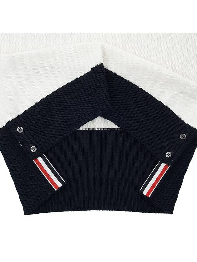 RWB Striped Cotton Knit Top White - THOM BROWNE - BALAAN 10