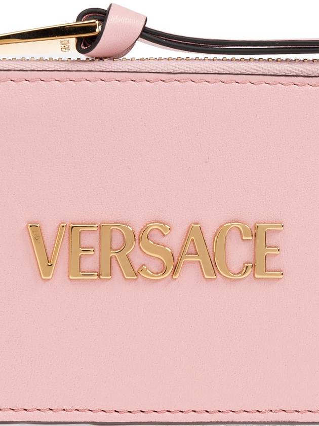 Versace Leather Card Holder, Women's, Pink - VERSACE - BALAAN 5