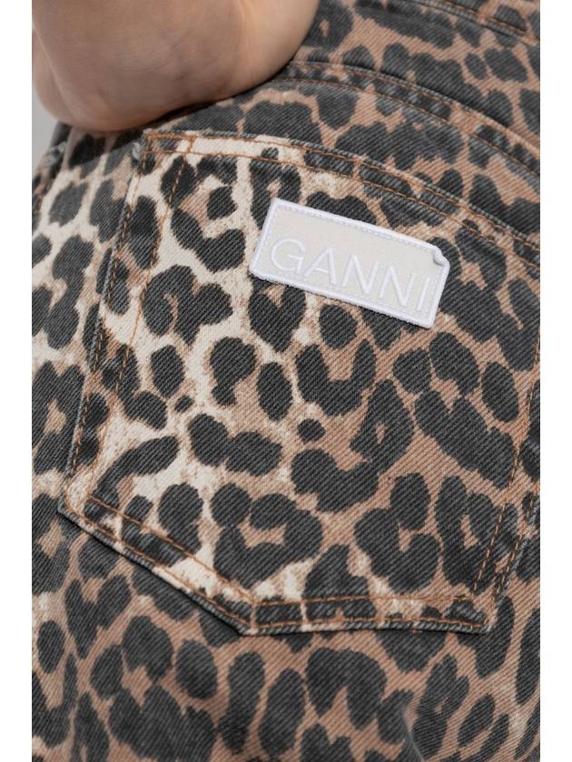 Ganni Animal Print Trousers, Women's, Brown - GANNI - BALAAN 5