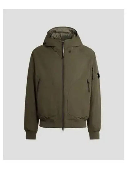 Pro-Tech Ribbed Hooded Jacket Green - CP COMPANY - BALAAN 2