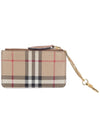 Check Strap Card Wallet Archive Beige - BURBERRY - BALAAN 3